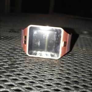Rose gold Smart watch.